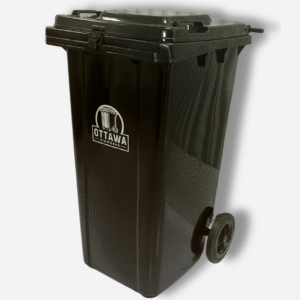 Ottawa BinWorks 140 Litre Garbage Bin - Ottawa BinWorks 140L Black Bin - Lock