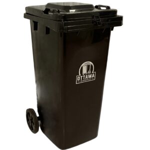 120L black bin with lock (for recycling or regular waste)
