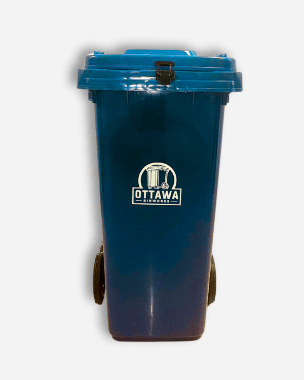 120 Litre Recycling Blue Bin with Lock - Image 4