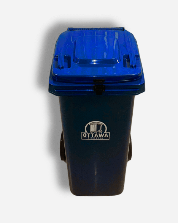 120 Litre Recycling Blue Bin with Lock - Image 5