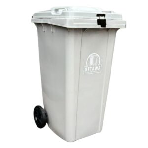 Ottawa BinWorks 140 Litre Dove Grey Bin - Ottawa BinWorks 140L Dove Grey - Lock