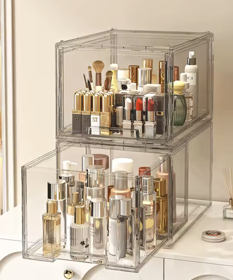 BinWorksHome Large Clear Stackable Drawer Organizer - Image 3