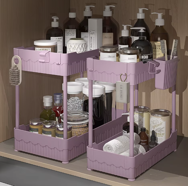 BinWorksHome Tool-Free Under Sink Organizer