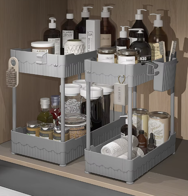 BinWorksHome Tool-Free Under Sink Organizer - Image 2