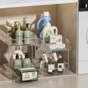 BinWorksHome Clear Under-Sink Organizer | Kitchen, Bathroom & Pantry Storage